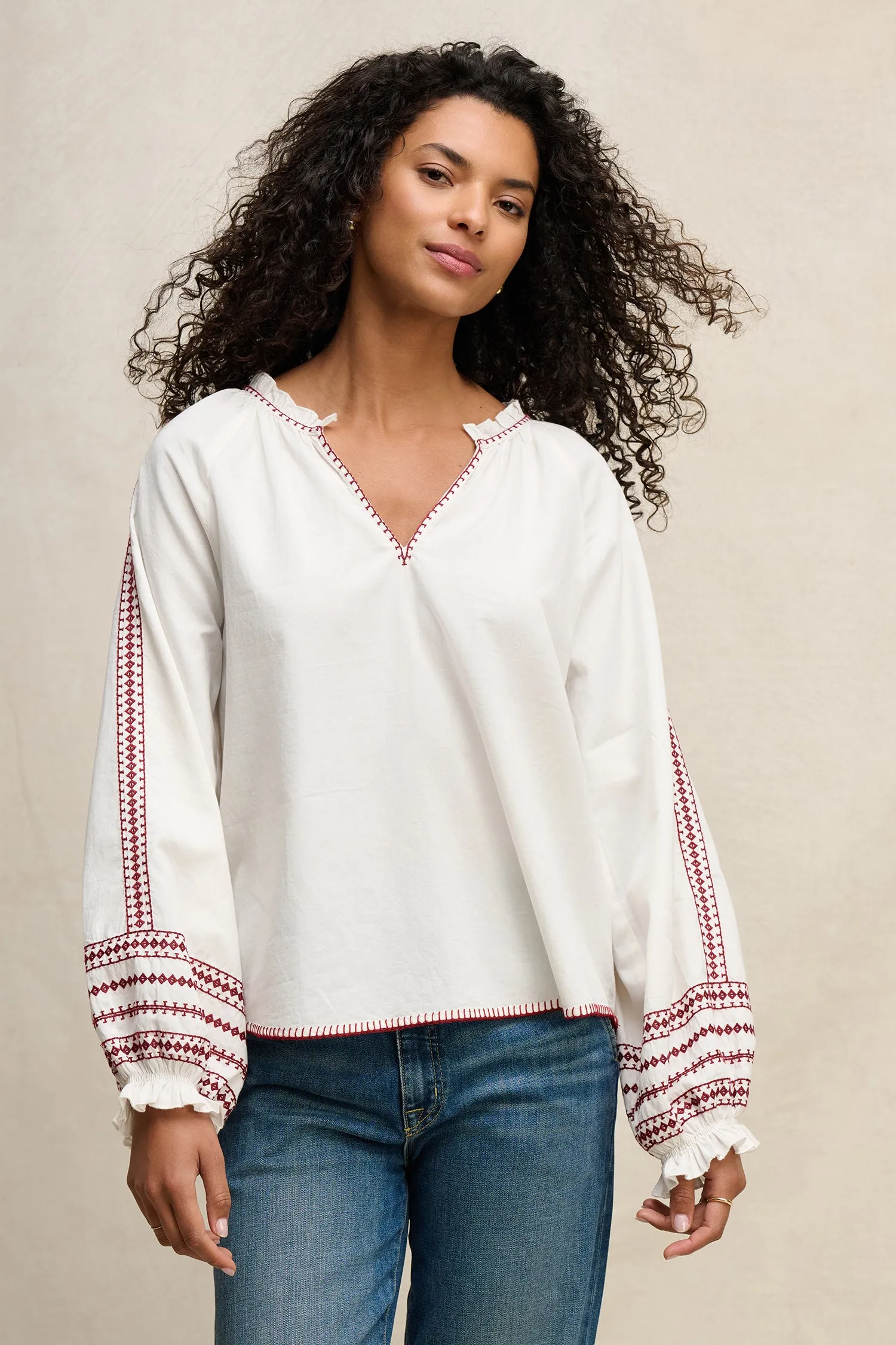 SCARLETT TOP IN CREAM sold by Velvet Tees product image thumbnail 2