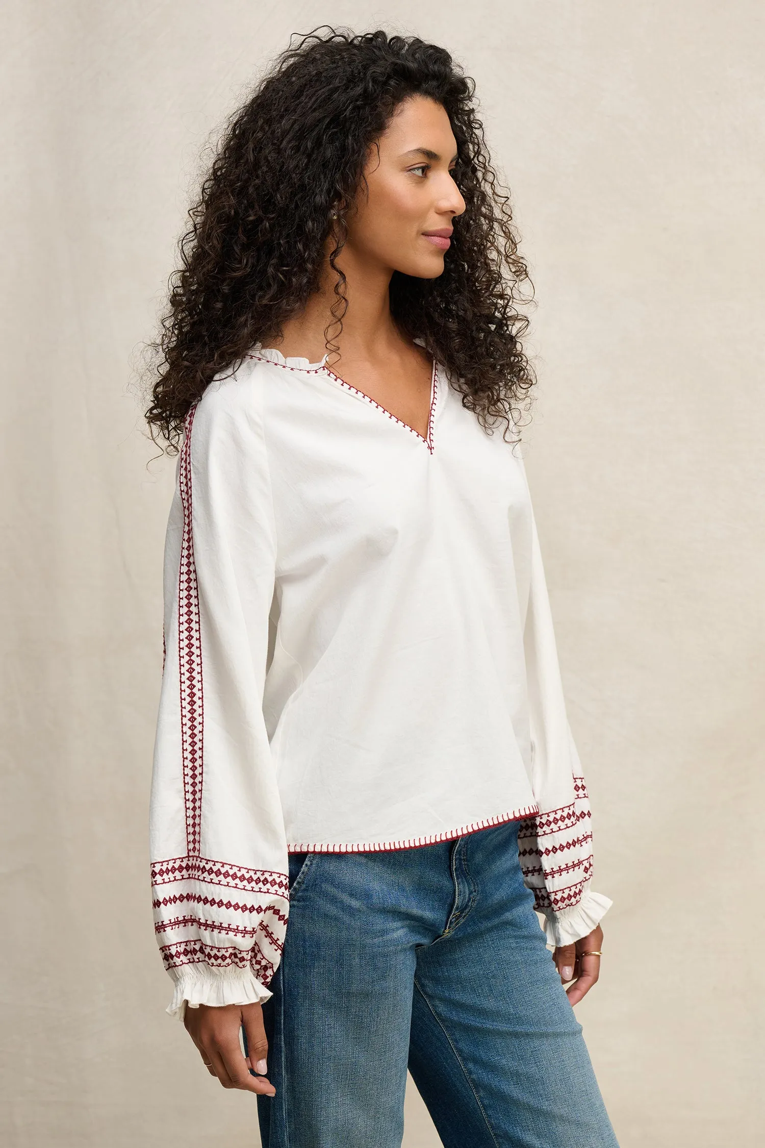 SCARLETT TOP IN CREAM sold by Velvet Tees product image thumbnail 4