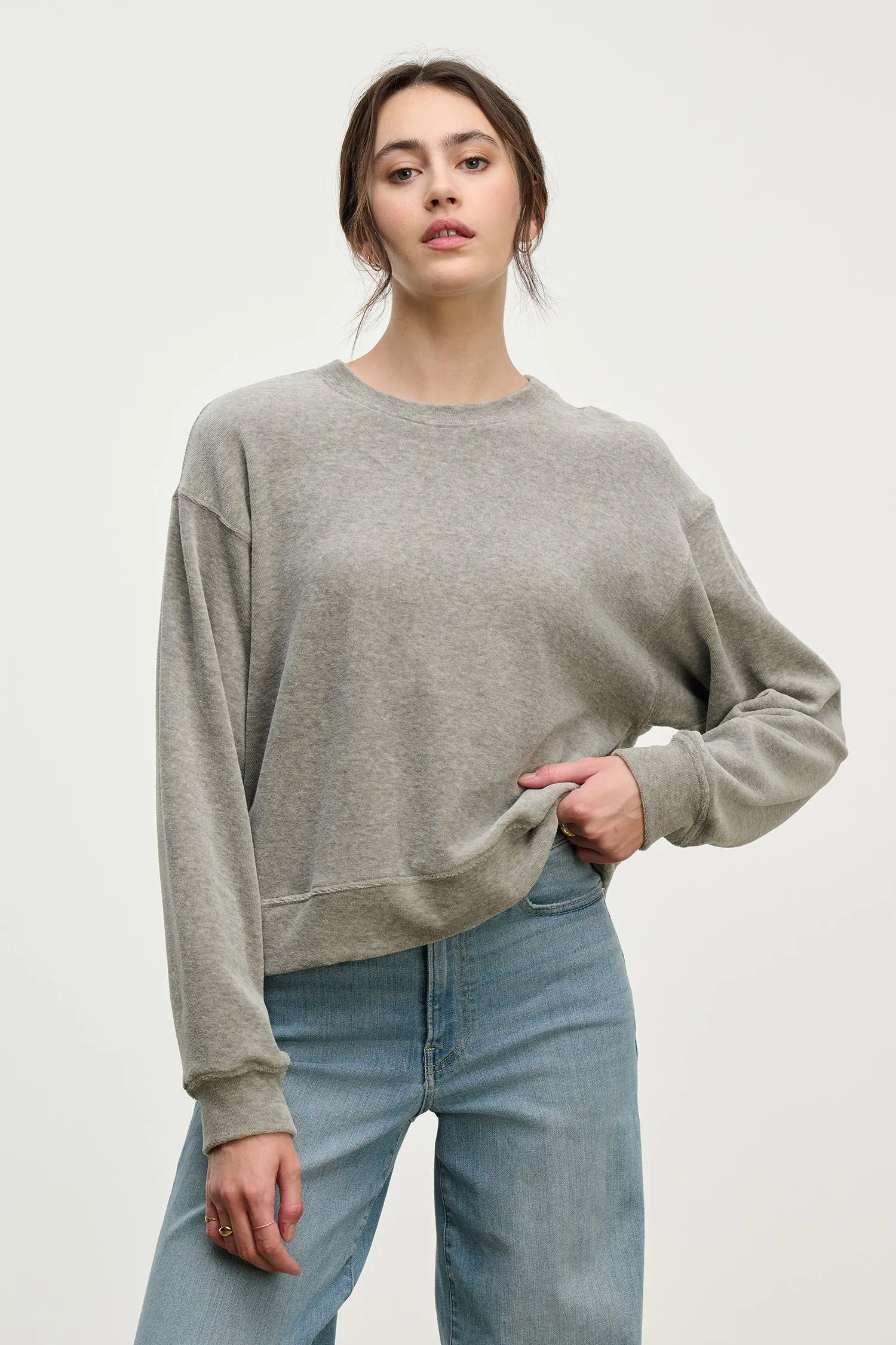 HALIMA SWEATER IN GREY sold by Velvet Tees product image thumbnail 2