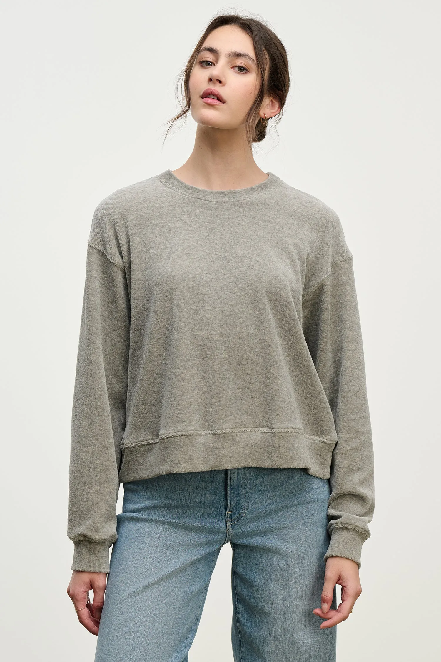 HALIMA SWEATER IN GREY sold by Velvet Tees