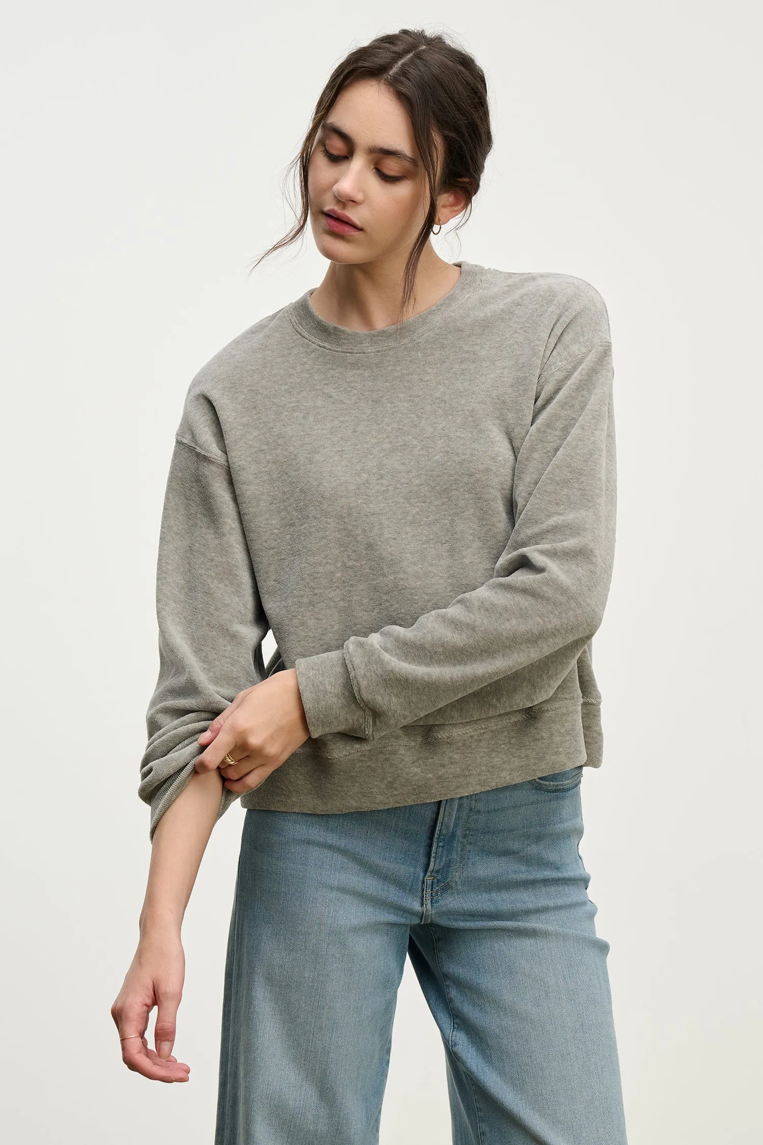 HALIMA SWEATER IN GREY sold by Velvet Tees product image thumbnail 3
