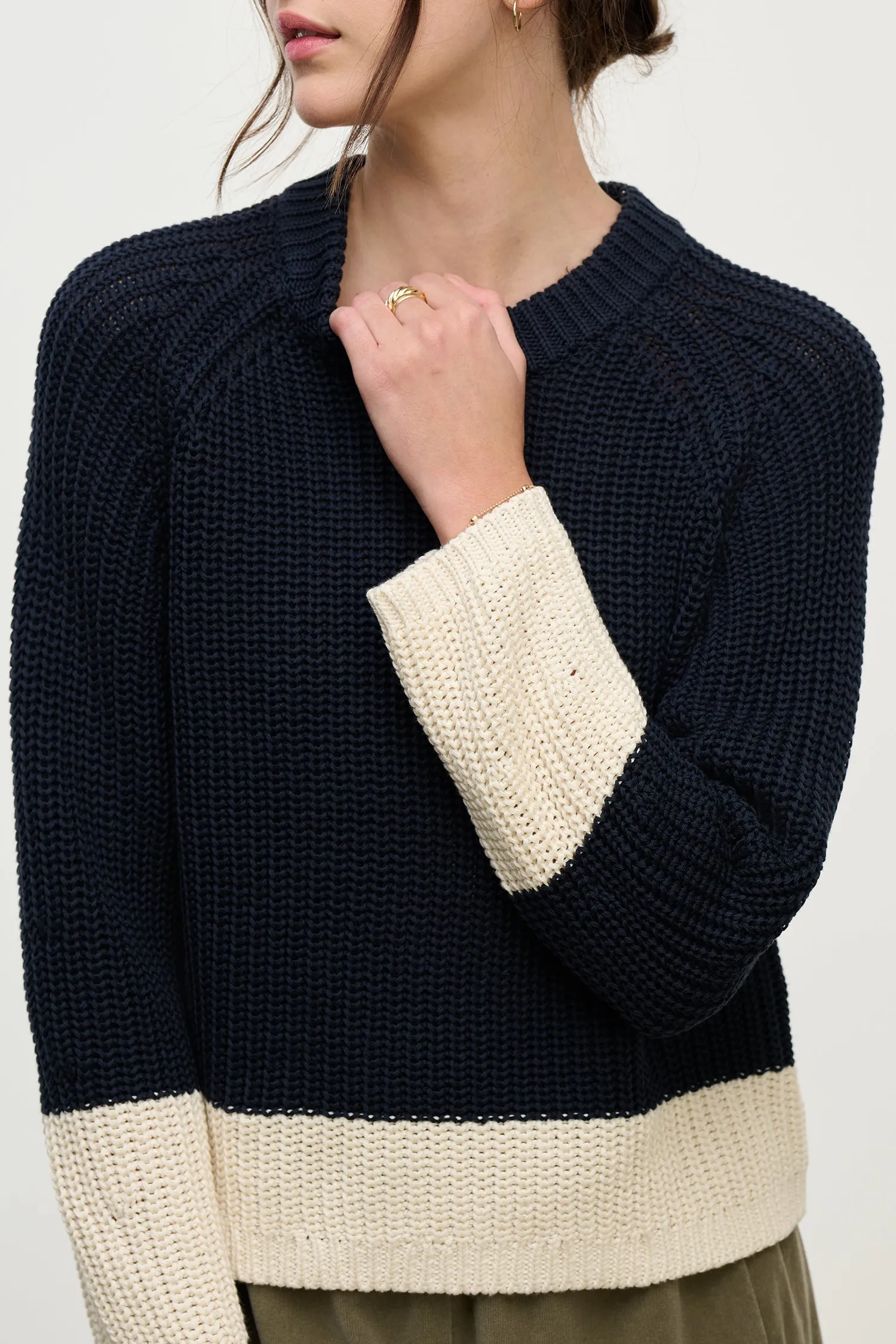 SHAY SWEATER IN NAVY sold by Velvet Tees product image thumbnail 3