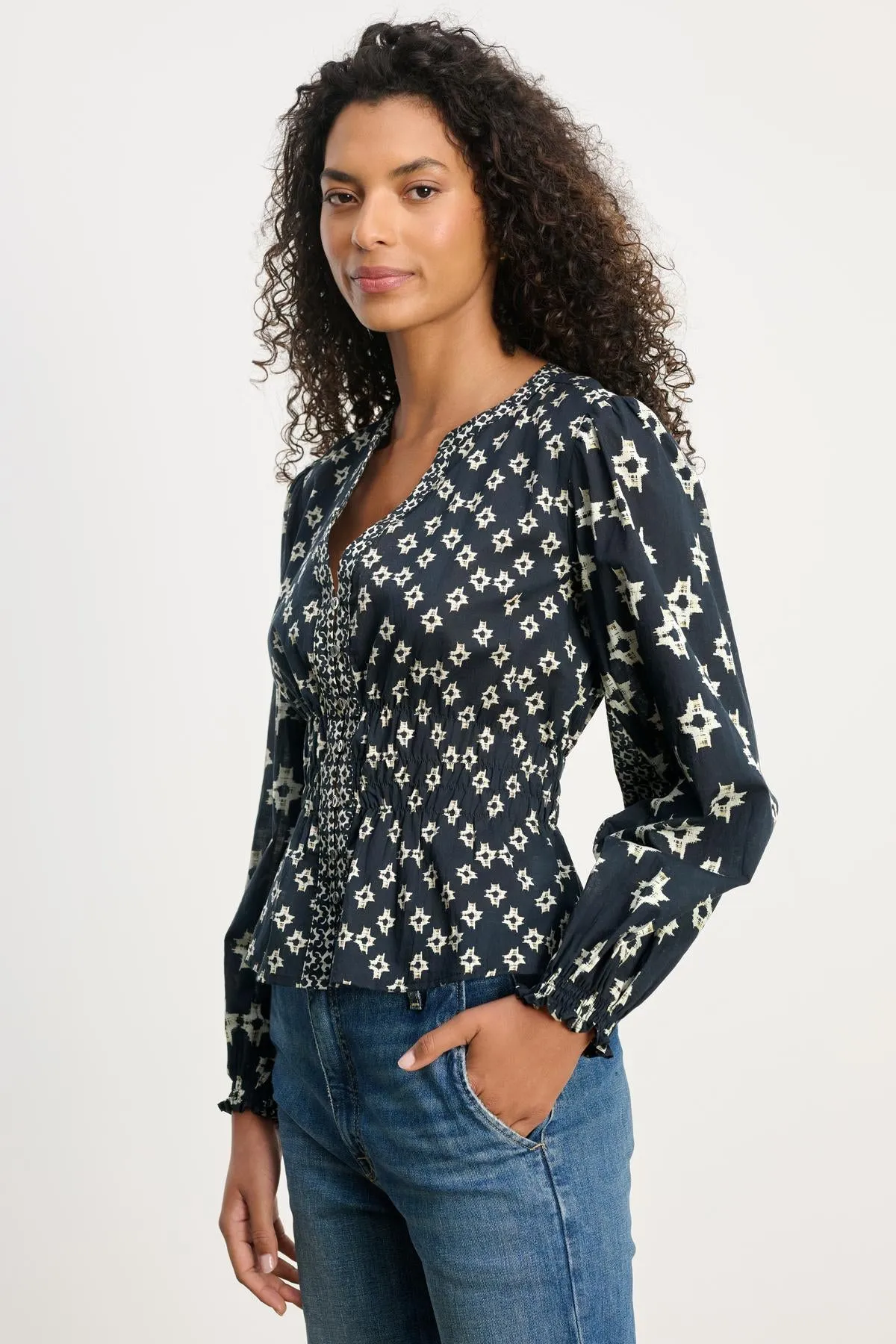 CHARLOTTE TOP IN MIDNIGHT sold by Velvet Tees product image thumbnail 4