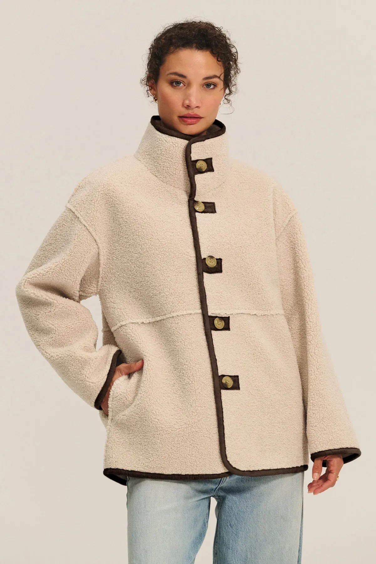 SHONA REVERSIBLE JACKET IN ESPRESSO sold by Velvet Tees product image thumbnail 2