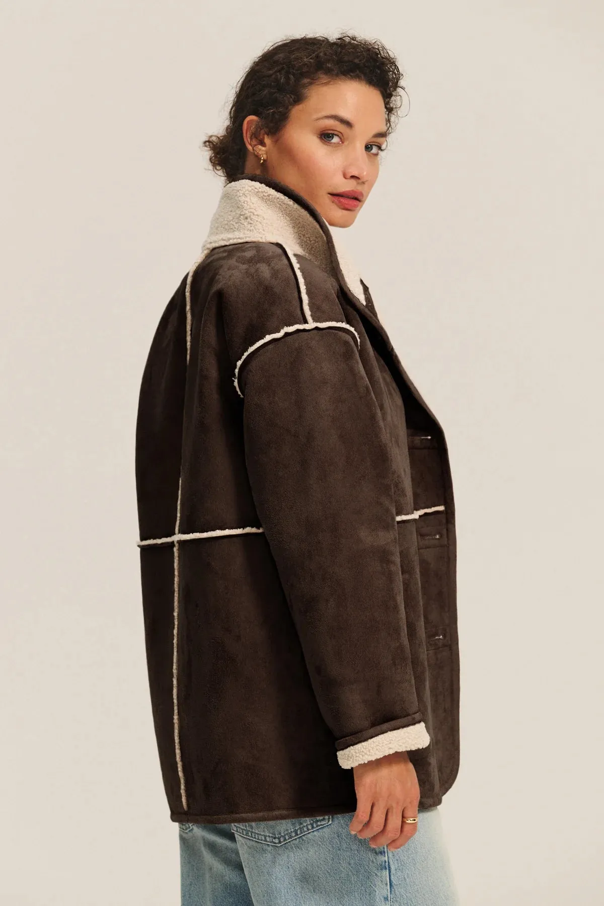 SHONA REVERSIBLE JACKET IN ESPRESSO sold by Velvet Tees product image thumbnail 3