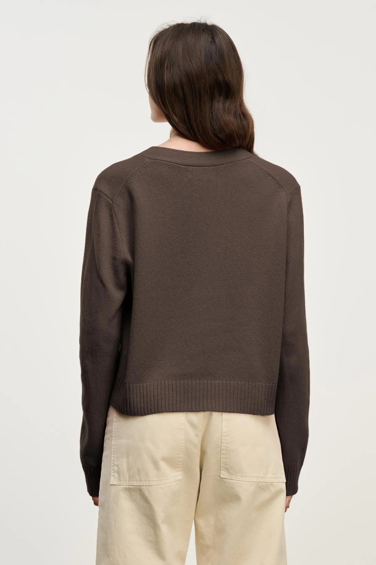 ETNA CARDIGAN IN ESPRESSO sold by Velvet Tees product image thumbnail 3