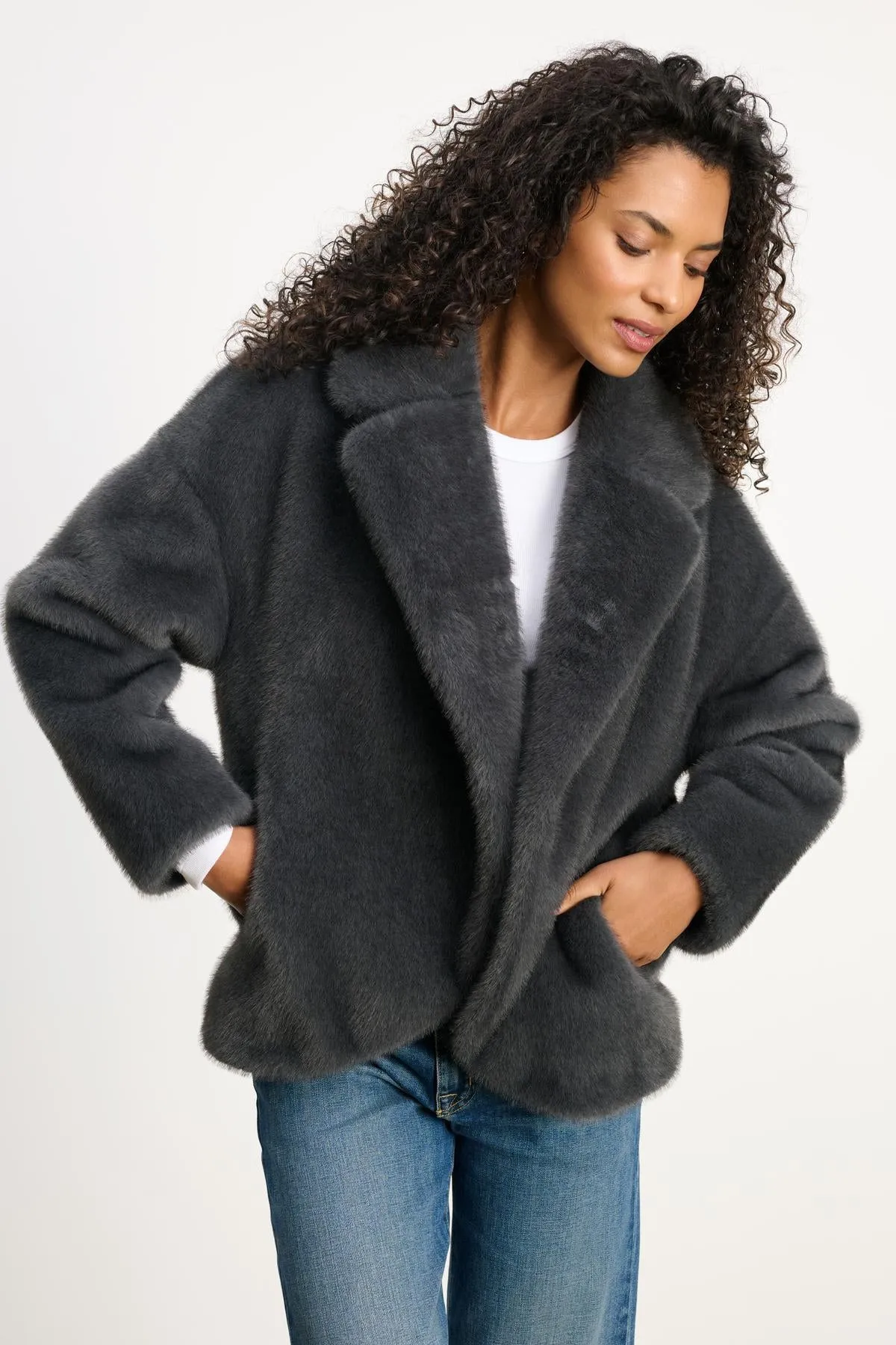 CAROLYN JACKET IN SLATE sold by Velvet Tees product image thumbnail 3