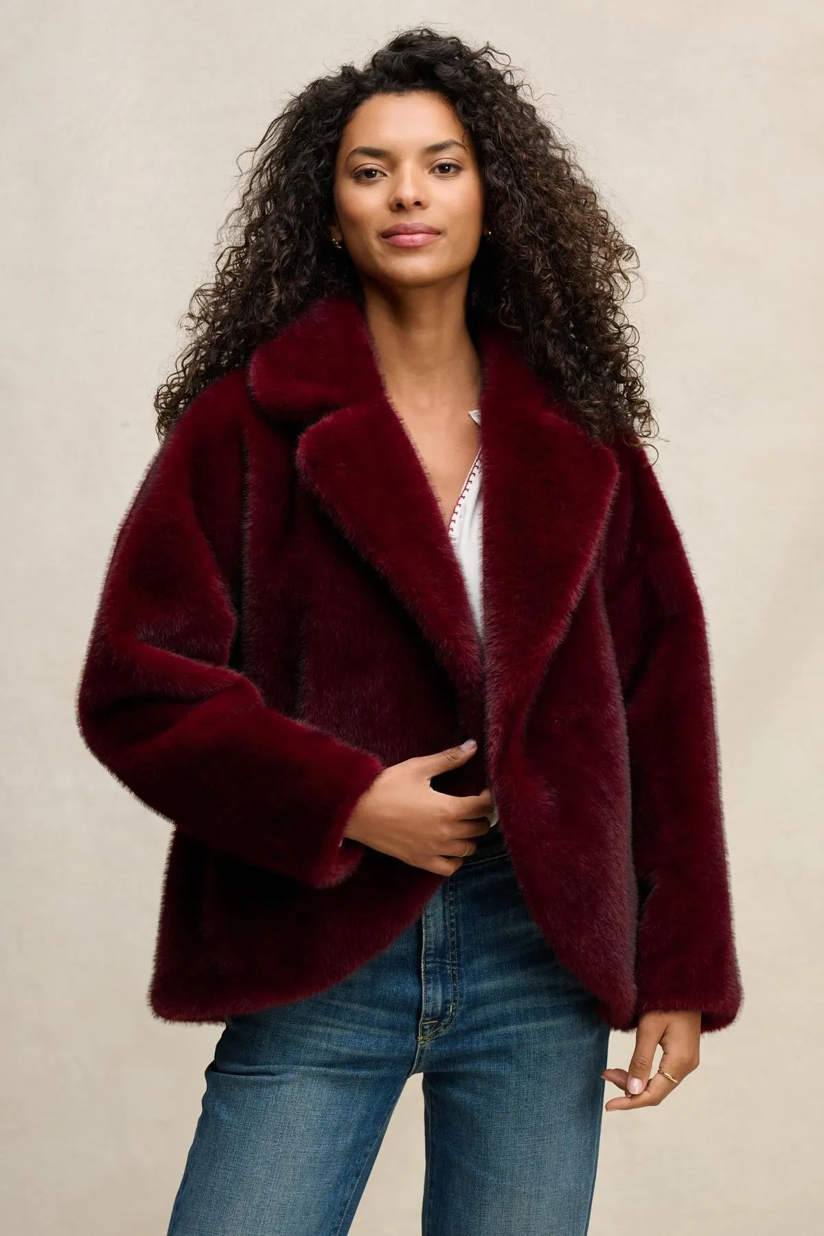 CAROLYN JACKET IN BURGUNDY sold by Velvet Tees product image thumbnail 3