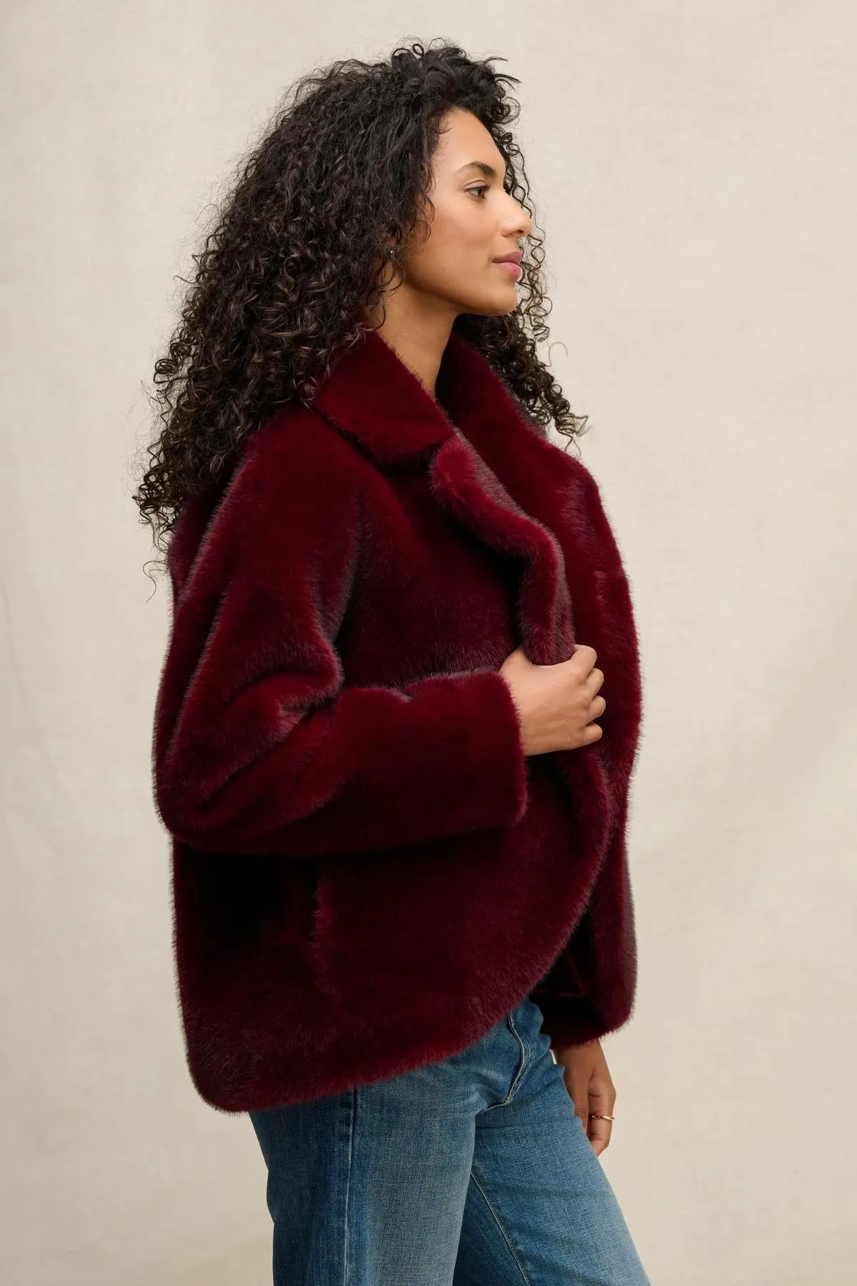 CAROLYN JACKET IN BURGUNDY sold by Velvet Tees product image thumbnail 4