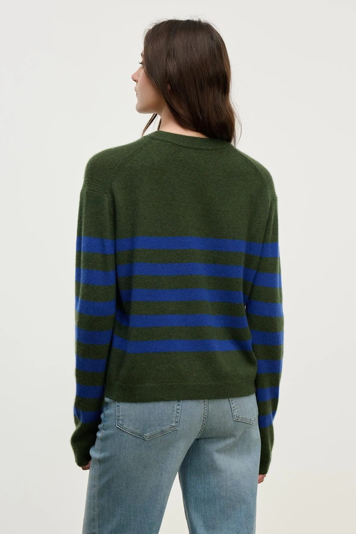 DIANA CASHMERE SWEATER IN MILITARY BLUE sold by Velvet Tees product image thumbnail 3