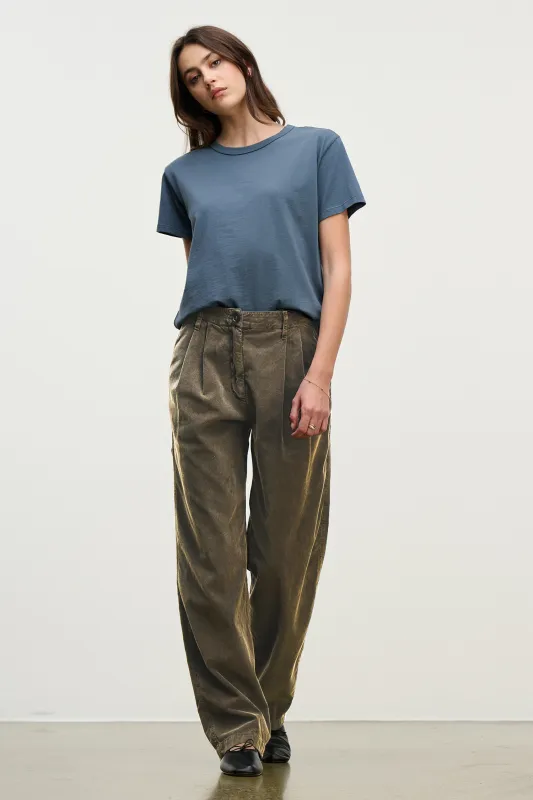GAIL TROUSER IN FERN sold by Velvet Tees