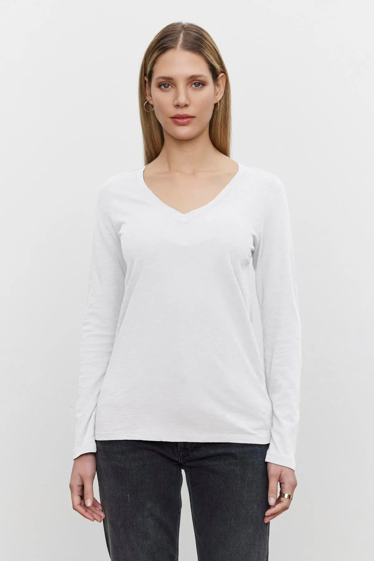 BLAIRE TOP IN WHITE sold by Velvet Tees
