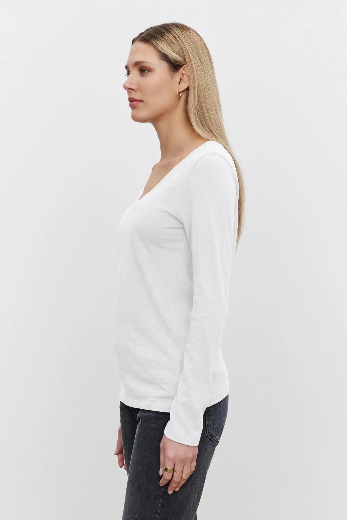 BLAIRE TOP IN WHITE sold by Velvet Tees product image thumbnail 2
