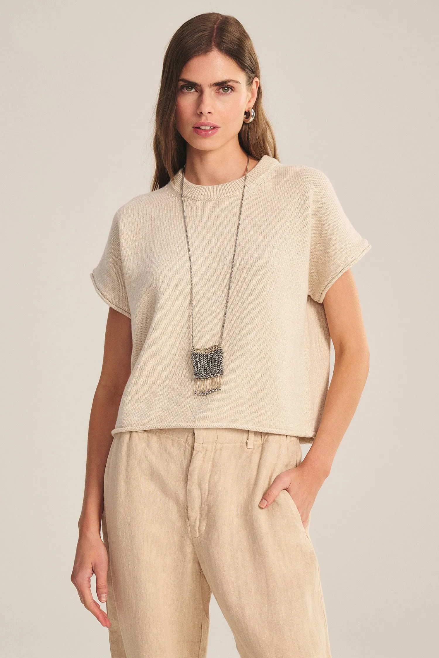 KEENY SWEATER IN OAT sold by Velvet Tees