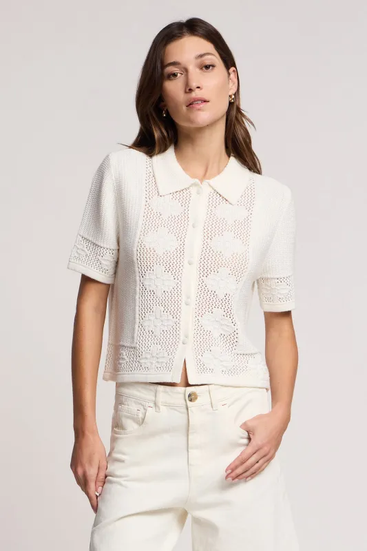 ROSEMOND CARDIGAN IN CREAM made by Velvet Tees