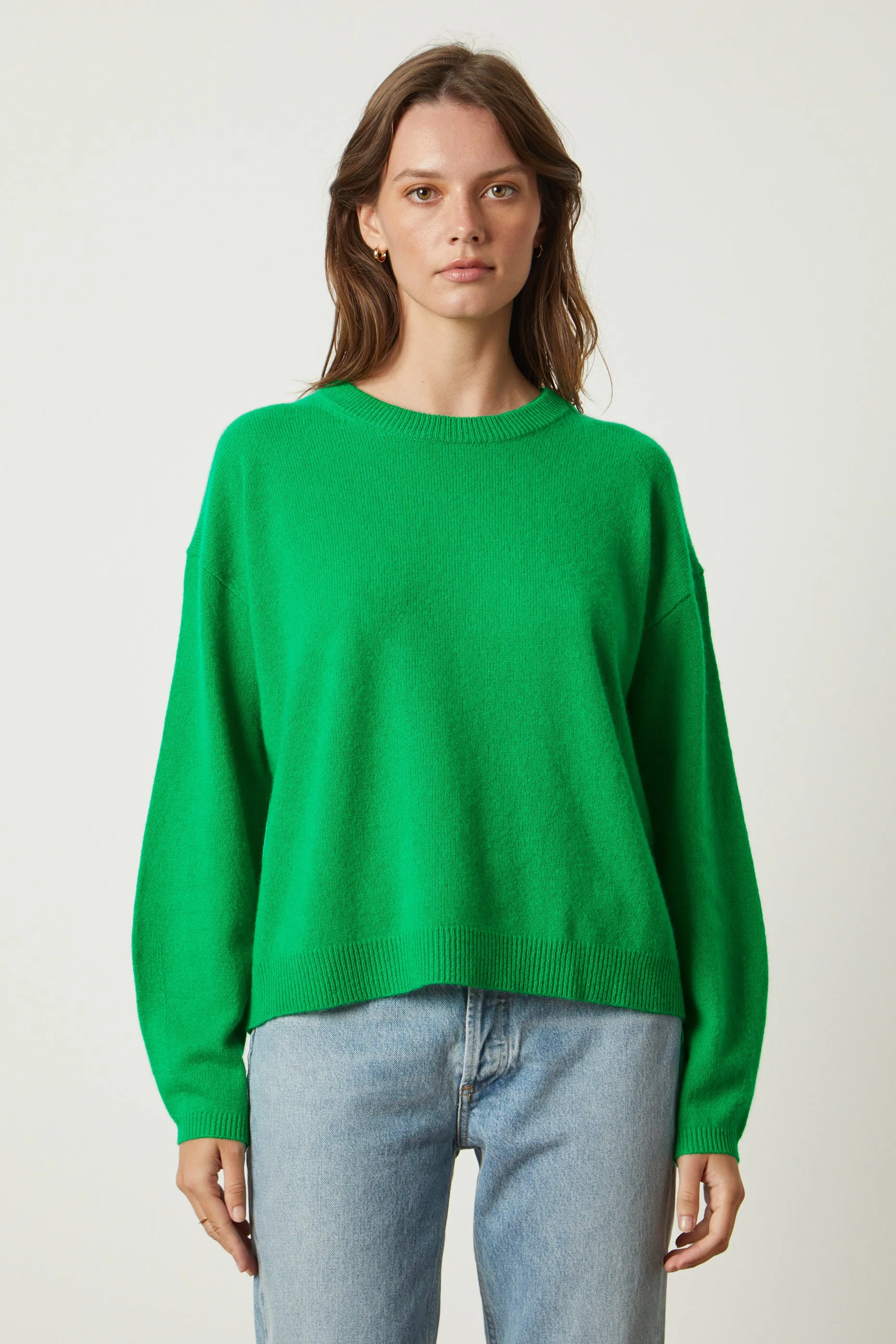 BRYNNE CASHMERE CLASSICS TOP IN GRASS sold by Velvet Tees