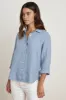VERN WOVEN LINEN BUTTON UP SHIRT IN BELIZE sold by Velvet Tees