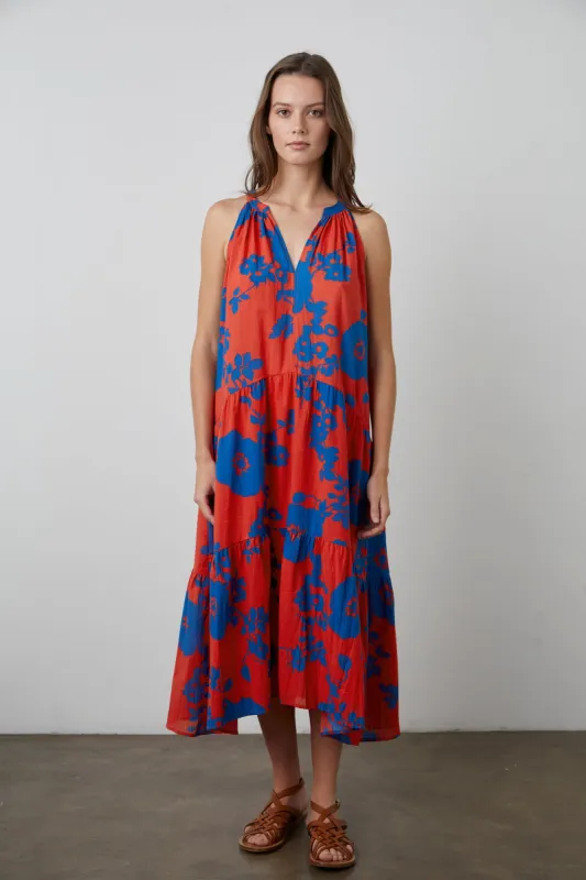 MARLOWE PRINTED MAXI DRESS IN CATALINA sold by Velvet Tees