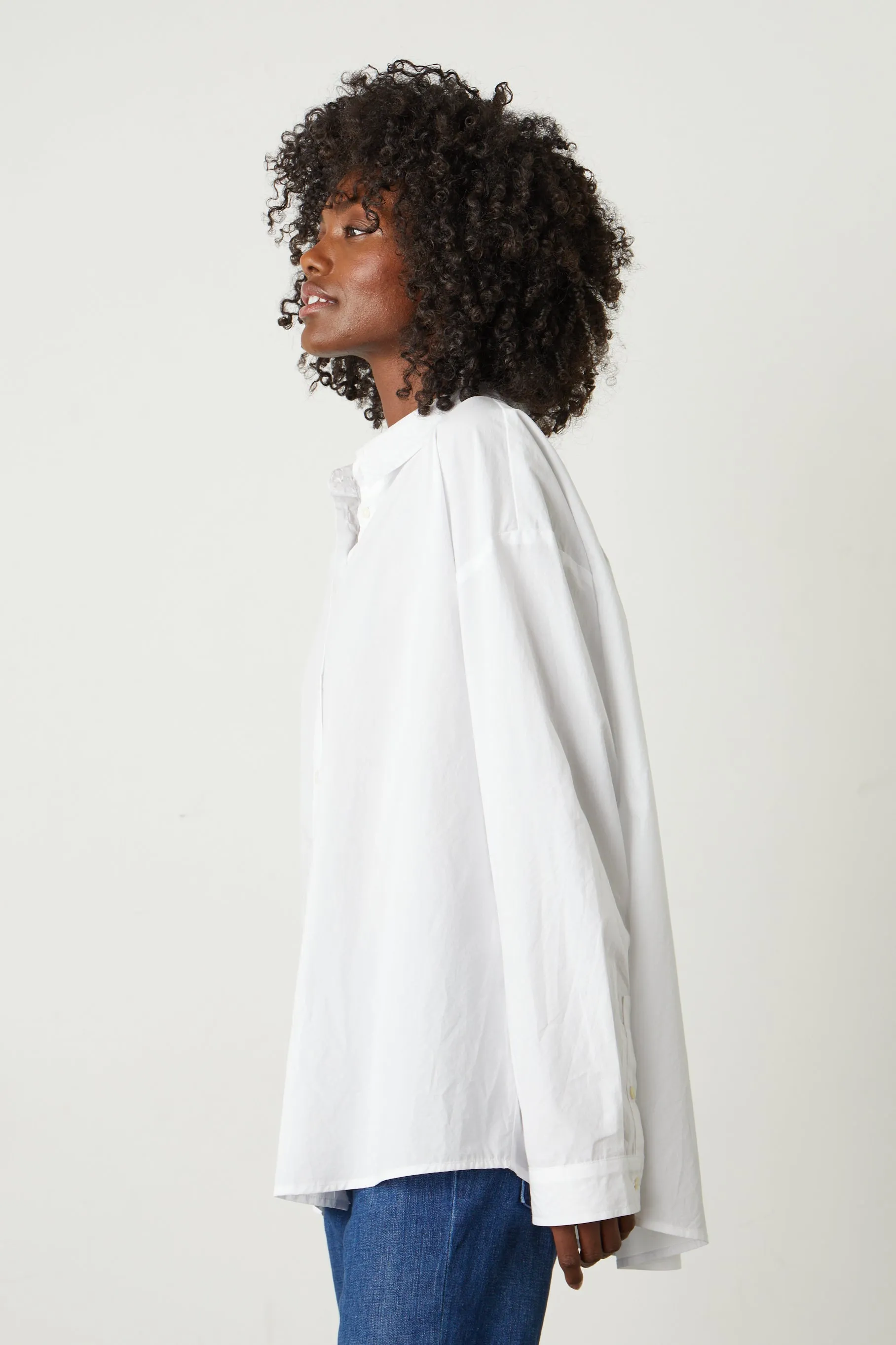 DAKOTA BUTTON-UP SHIRT IN WHITE sold by Velvet Tees product image thumbnail 3