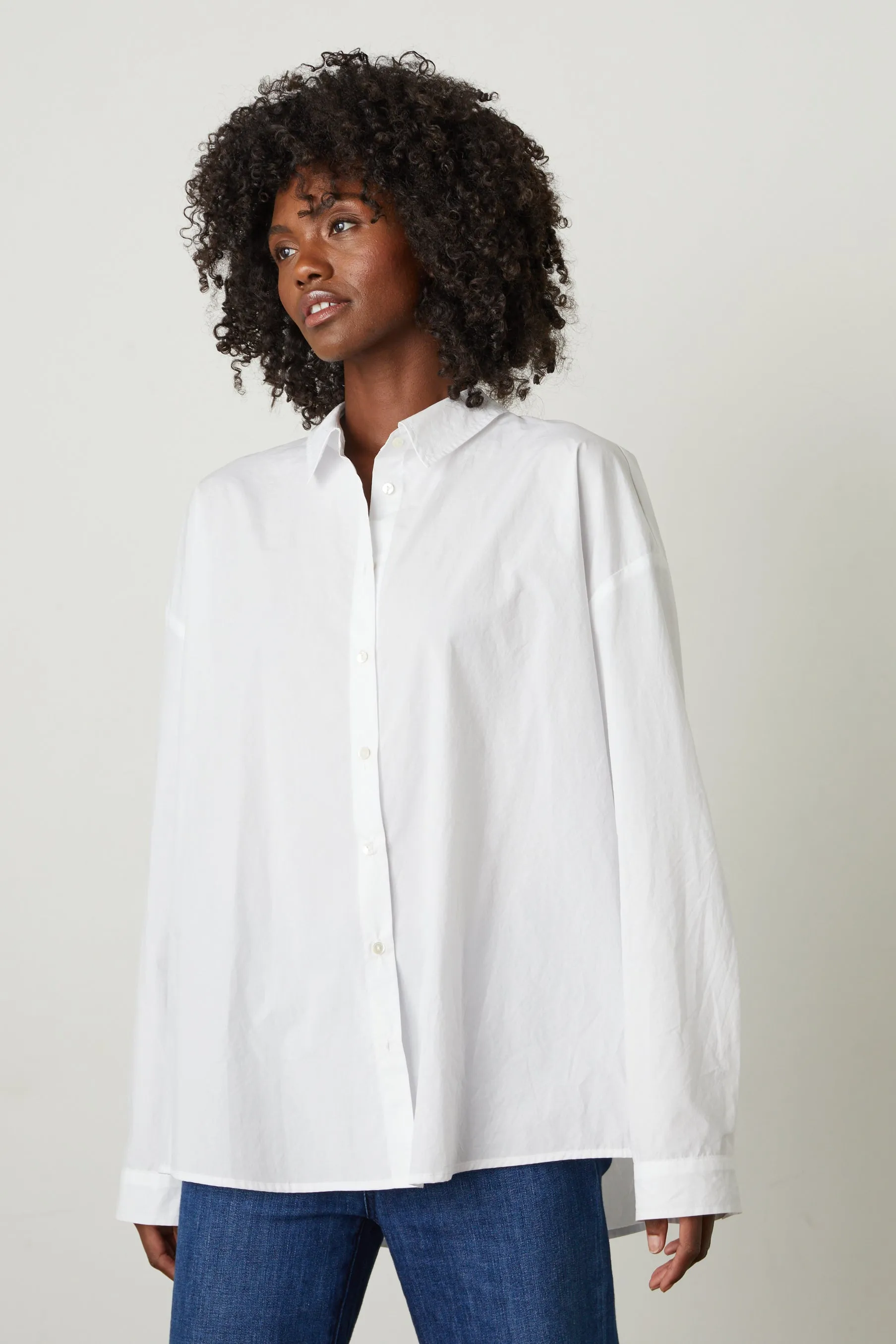 DAKOTA BUTTON-UP SHIRT IN WHITE sold by Velvet Tees product image thumbnail 2