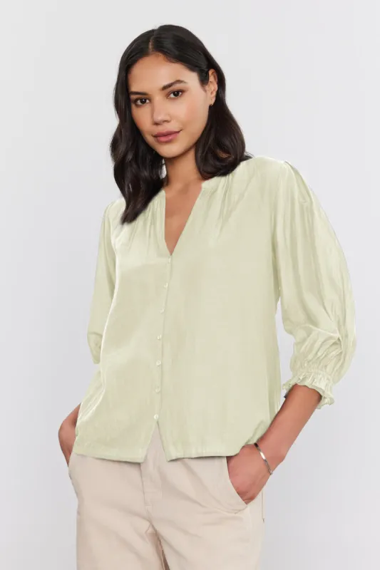 MEL TOP IN VANILA sold by Velvet Tees