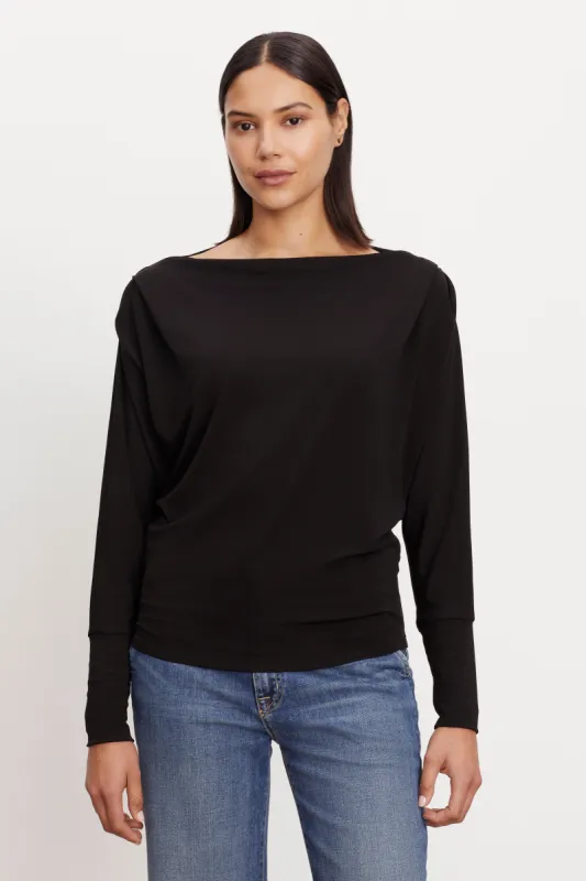 BESS TOP IN BLACK sold by Velvet Tees