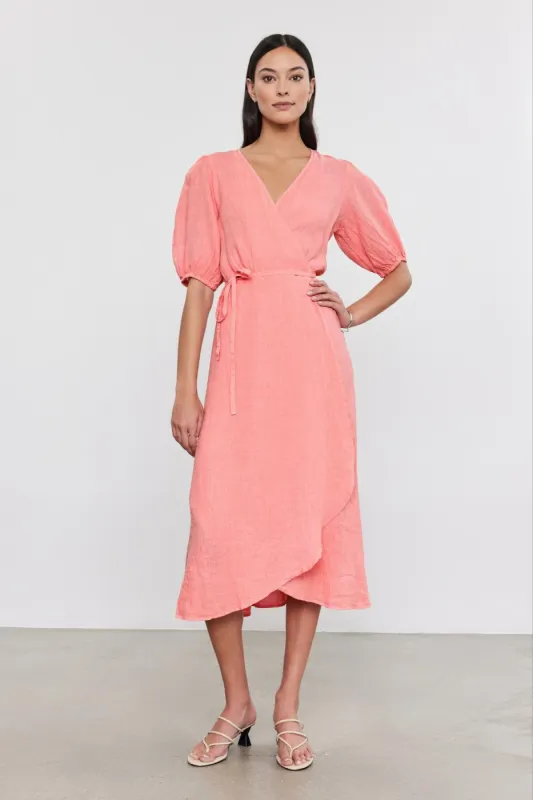 DALENE LINEN DRESS IN BLOSSOM sold by Velvet Tees