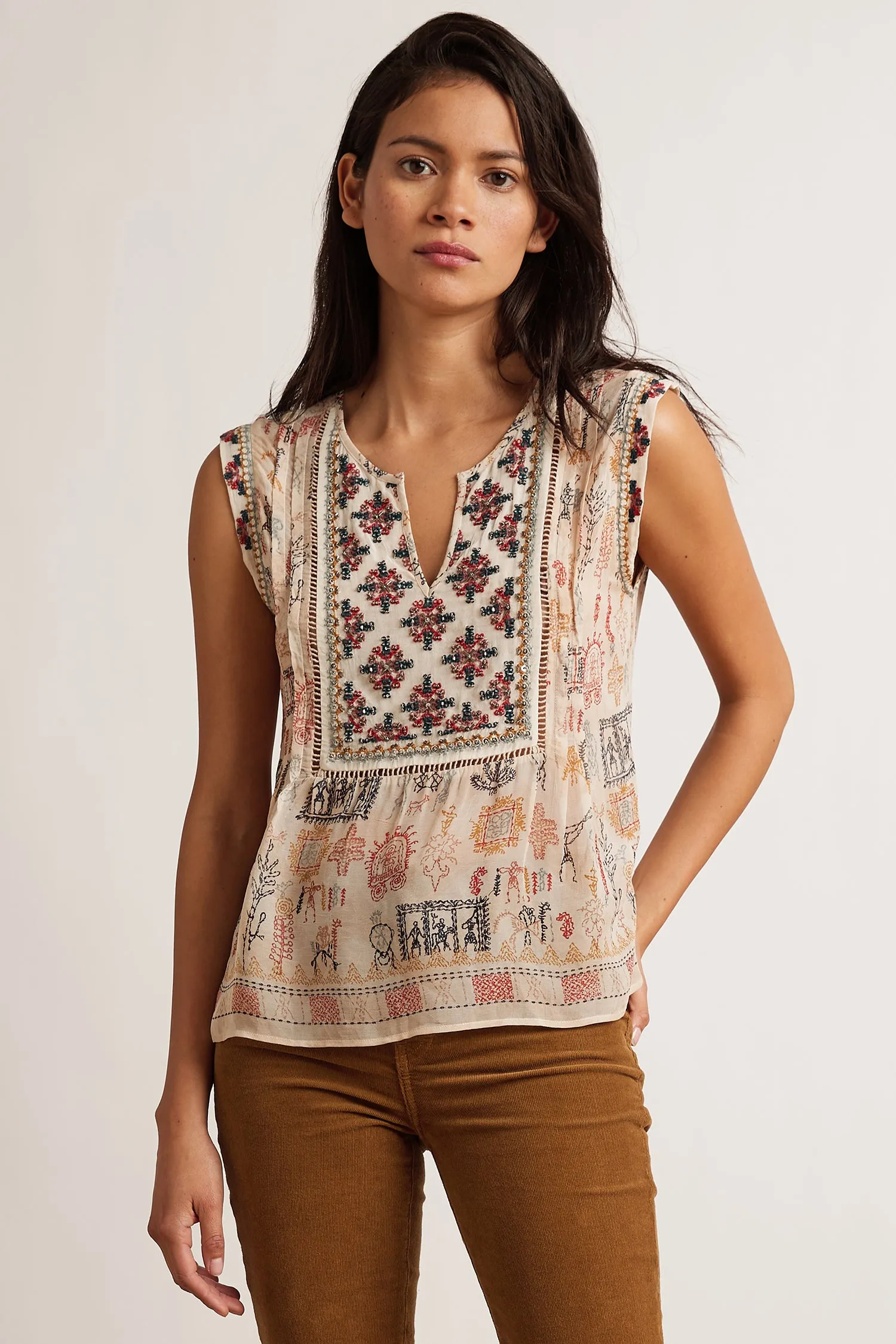 ALURRA CLEO PRINT TOP IN MULTI sold by Velvet Tees