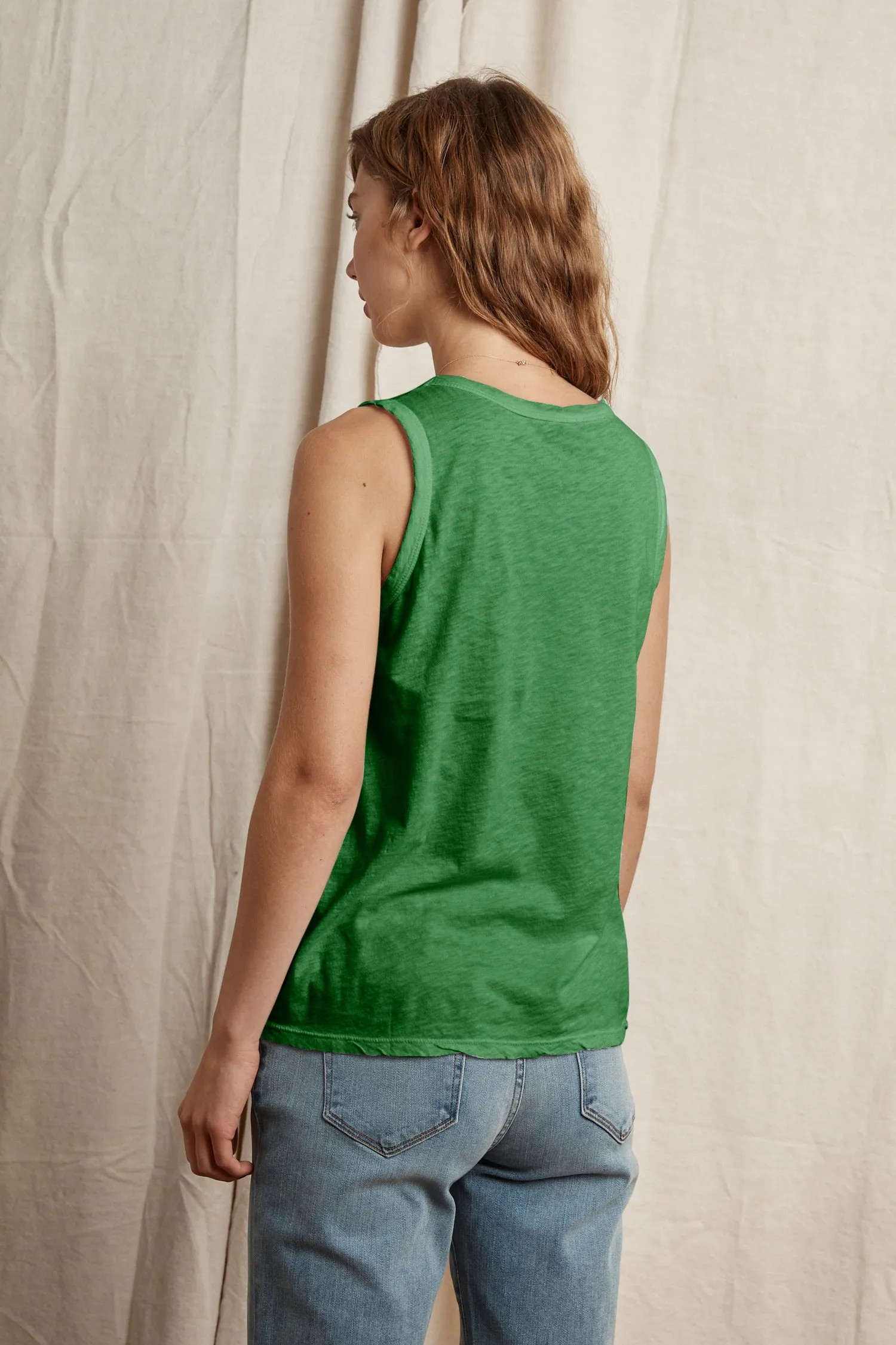 TAURUS COTTON SLUB TOP IN ELM sold by Velvet Tees product image thumbnail 3