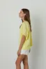 JANINE PUFF SLEEVE LINEN TOP IN LEMON sold by Velvet Tees