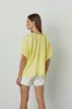 JANINE PUFF SLEEVE LINEN TOP IN LEMON sold by Velvet Tees