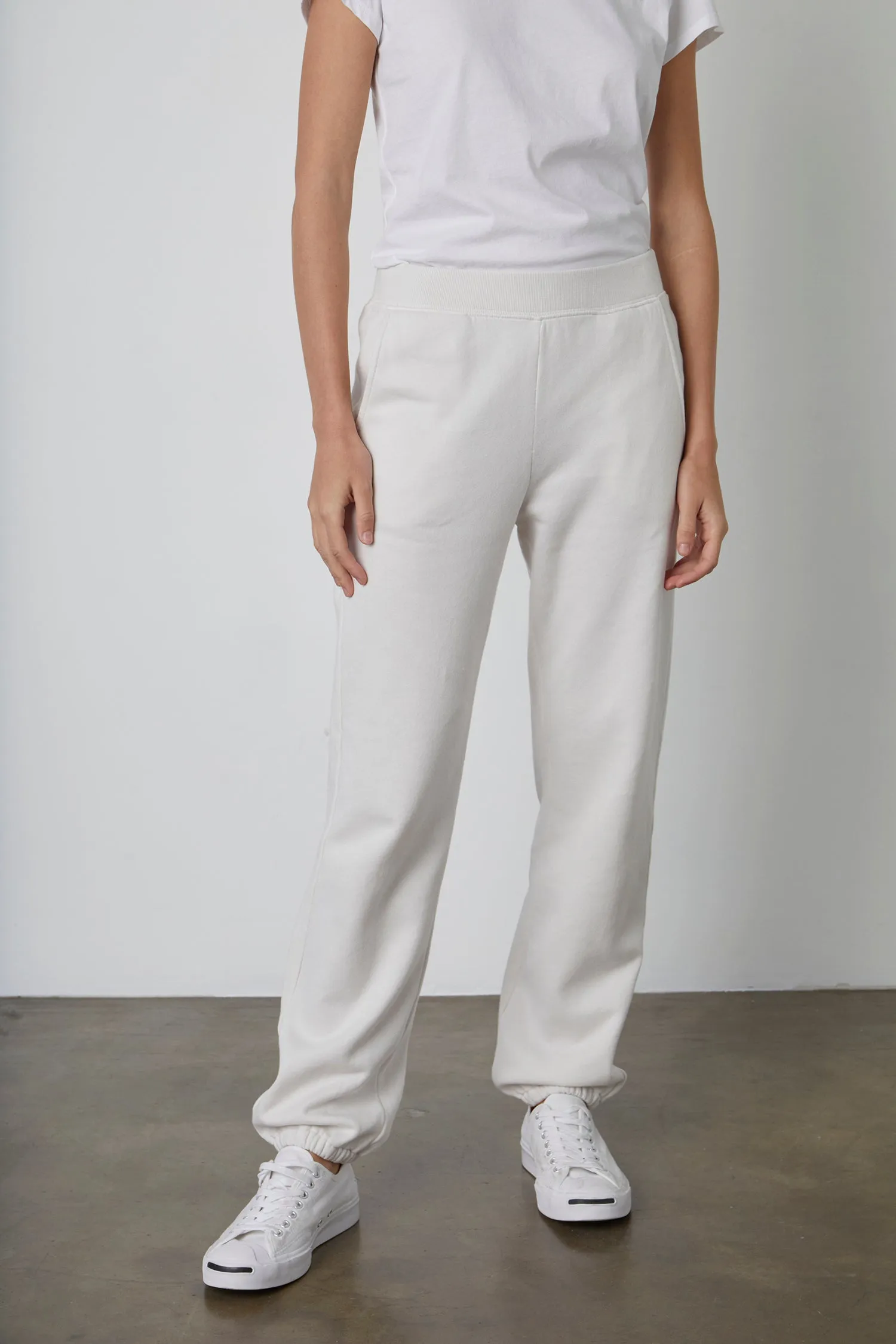 MEGAN FLEECE SWEATPANT IN COCONUT sold by Velvet Tees product image thumbnail 2