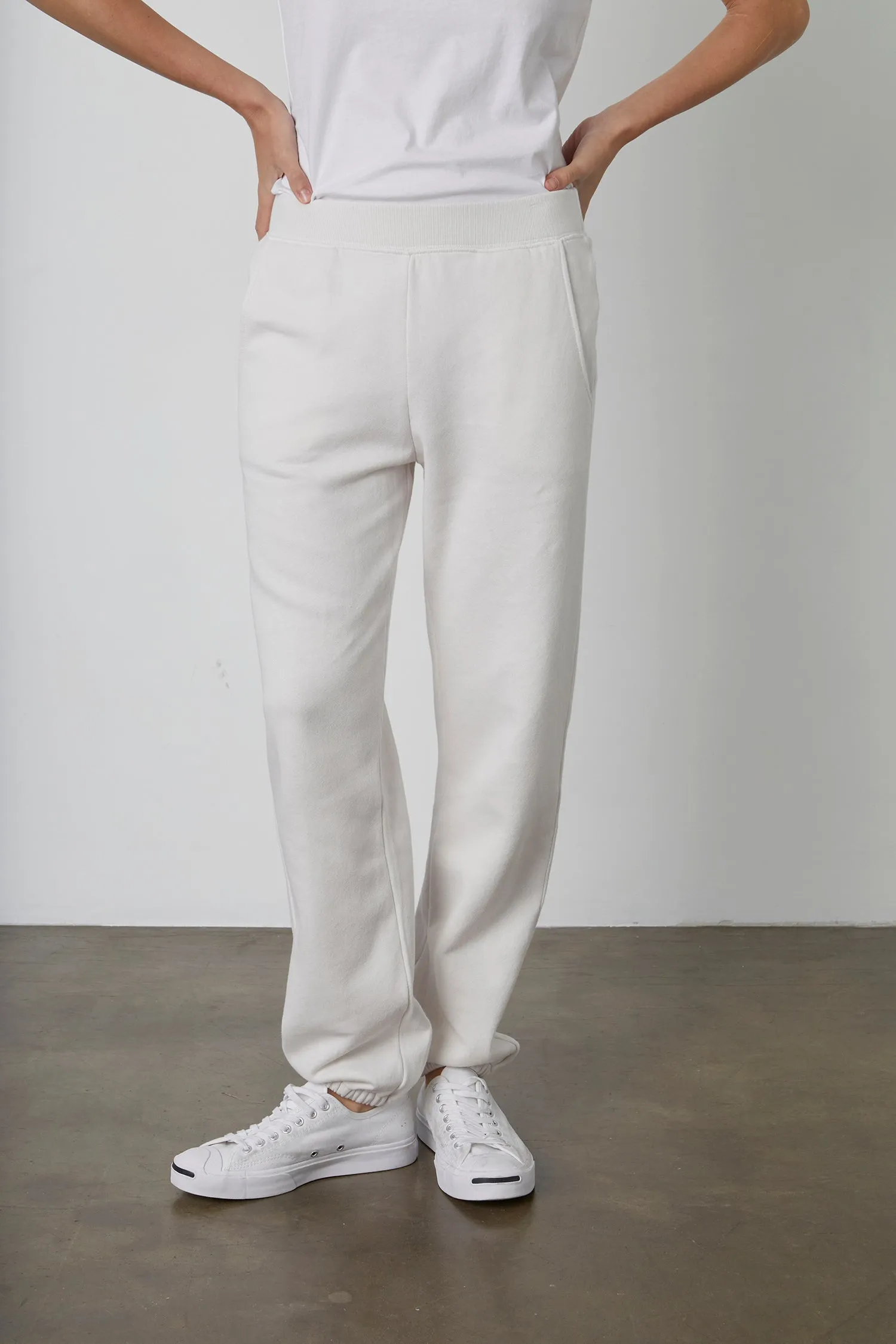 MEGAN FLEECE SWEATPANT IN COCONUT sold by Velvet Tees product image thumbnail 3