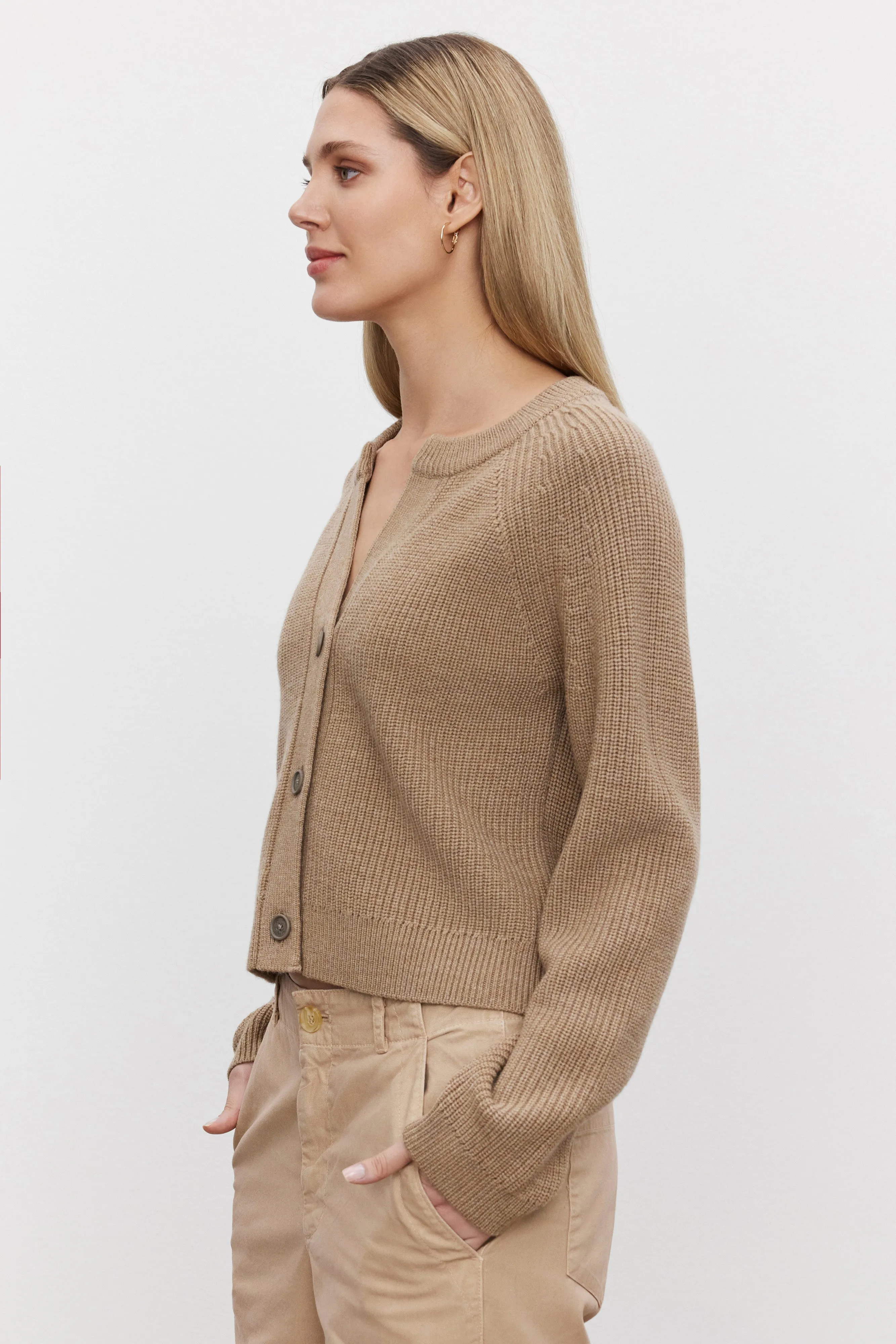 SHAYLA CARDIGAN IN CAMEL sold by Velvet Tees product image thumbnail 2