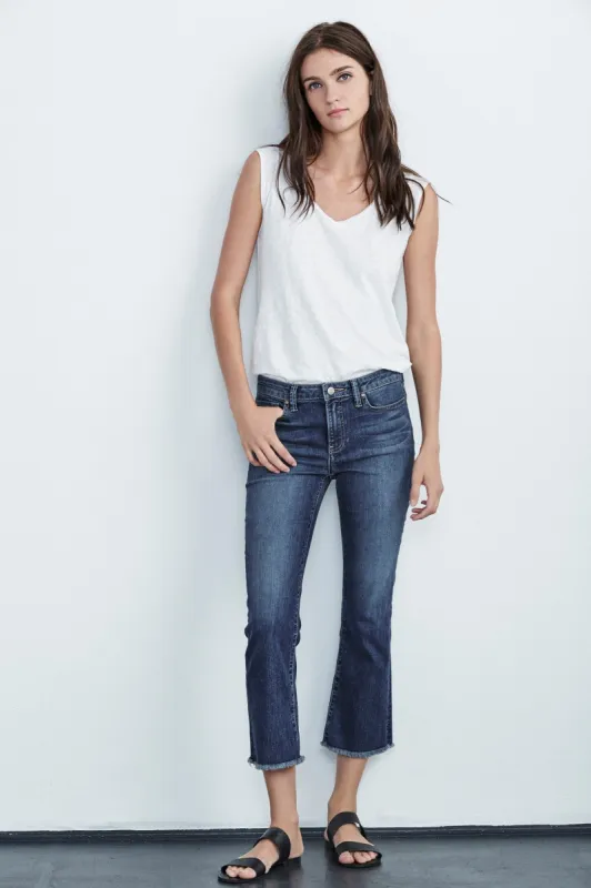 TWIGGY HIGH RISE CROP JEAN IN CLASSIC sold by Velvet Tees