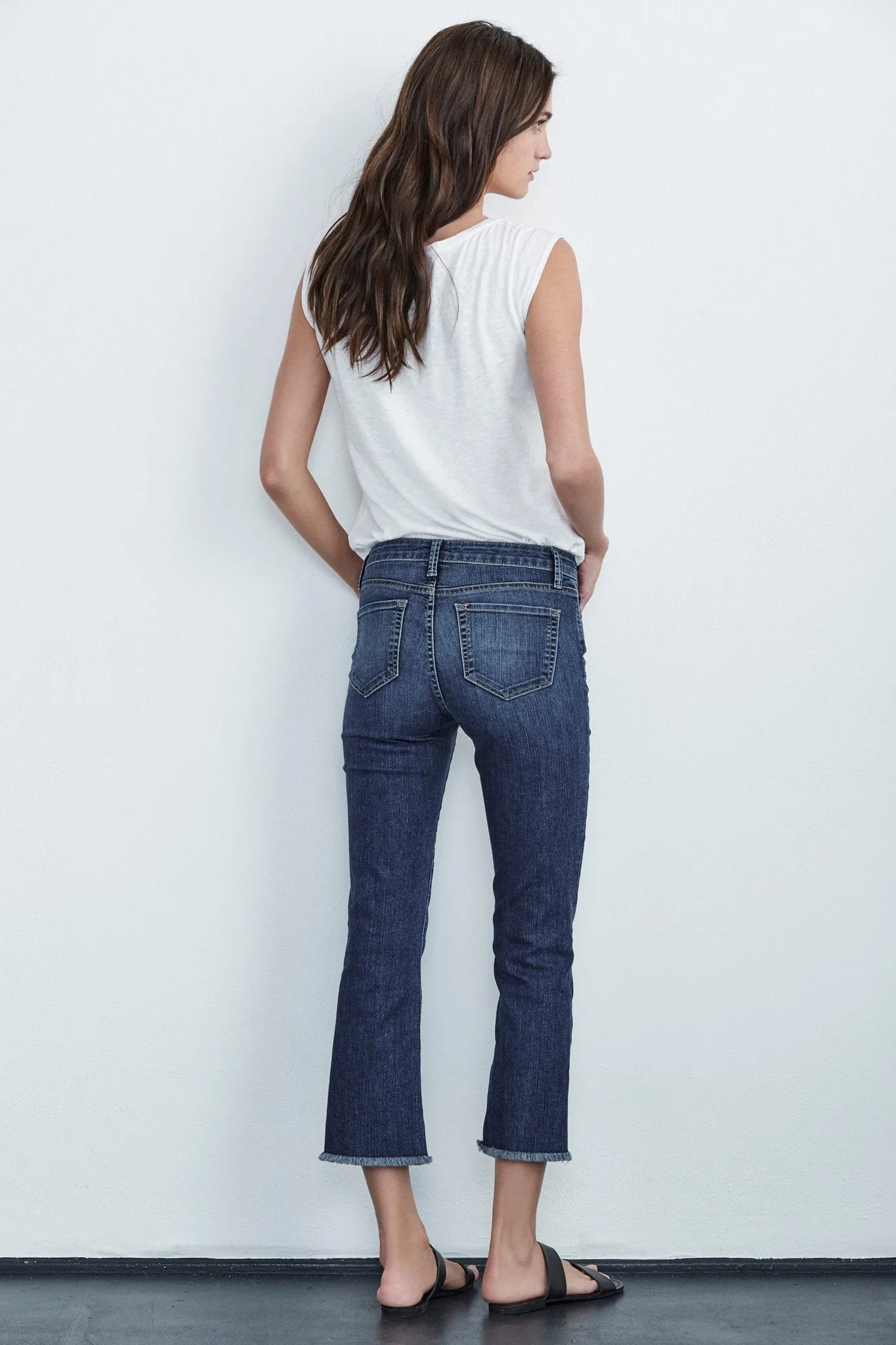 TWIGGY HIGH RISE CROP JEAN IN CLASSIC sold by Velvet Tees product image thumbnail 2