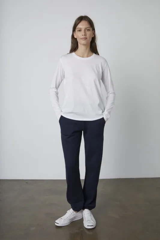 DANIELA WHISPER COTTON T-SHIRT IN WHITE sold by Velvet Tees