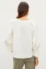 MILLY COTTON GAUZE PEASANT TOP IN COCONUT sold by Velvet Tees