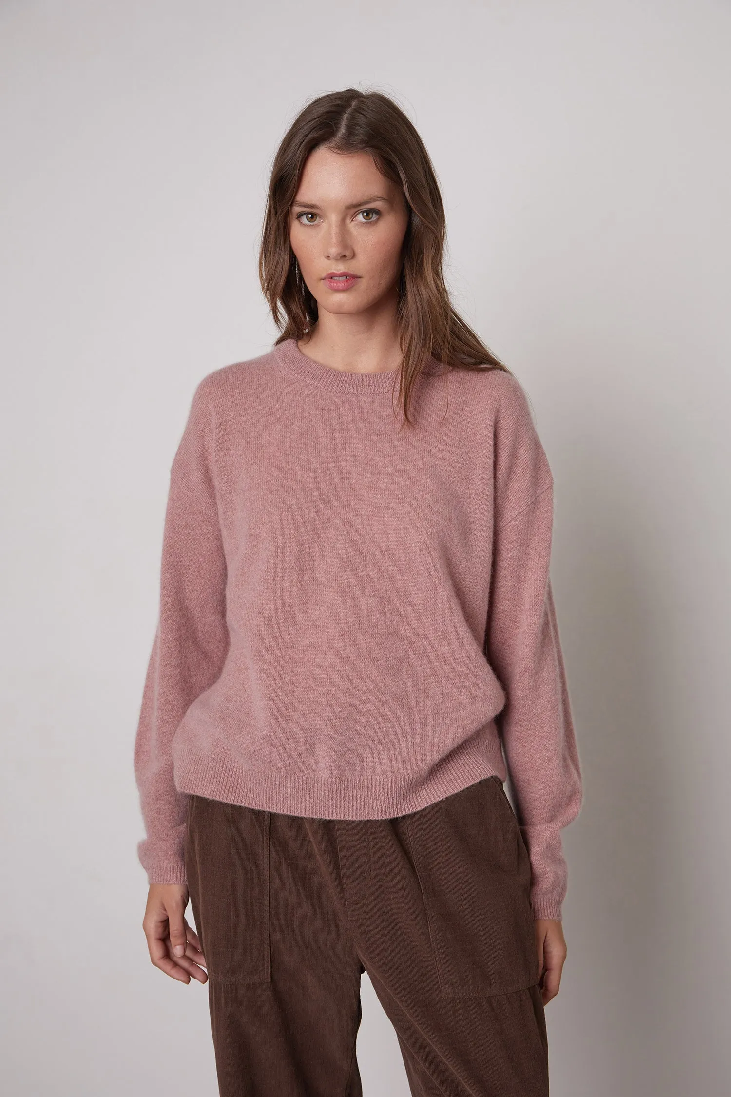 BRYNNE CASHMERE CLASSICS TOP IN ROSEBUD sold by Velvet Tees