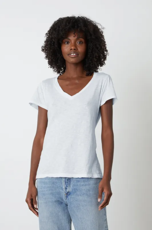 LILITH COTTON SLUB T-SHIRT IN BREEZY sold by Velvet Tees