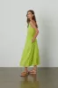 MADELYN COTTON EYELET TANK DRESS IN LIME sold by Velvet Tees