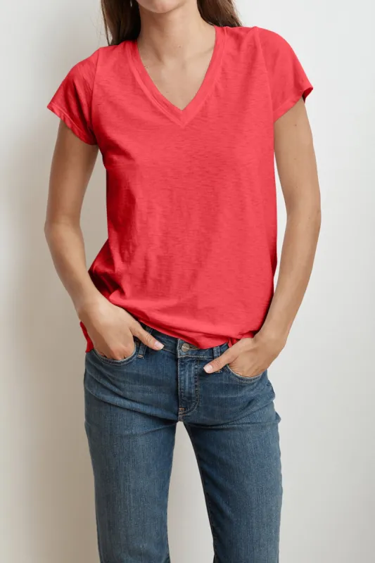JILL COTTON SLUB T-SHIRT IN BOA sold by Velvet Tees