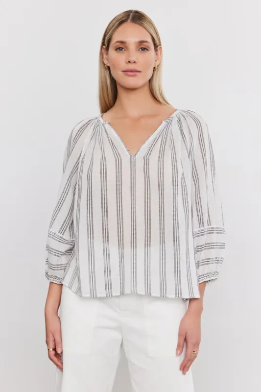GIANNA TOP IN CREAM sold by Velvet Tees