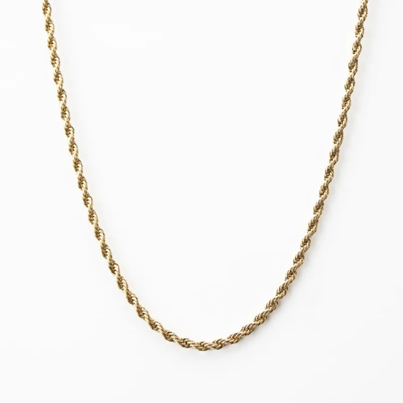 Classic Gold Rope Necklace - 3mm sold by Vintage Gentlemen