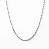 Classic Silver Rope Necklace - 3mm sold by Vintage Gentlemen
