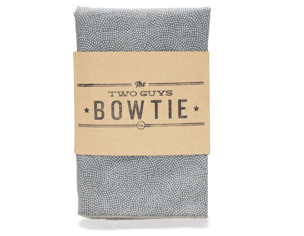 Pocket Square- Gray Dot sold by Vintage Gentlemen