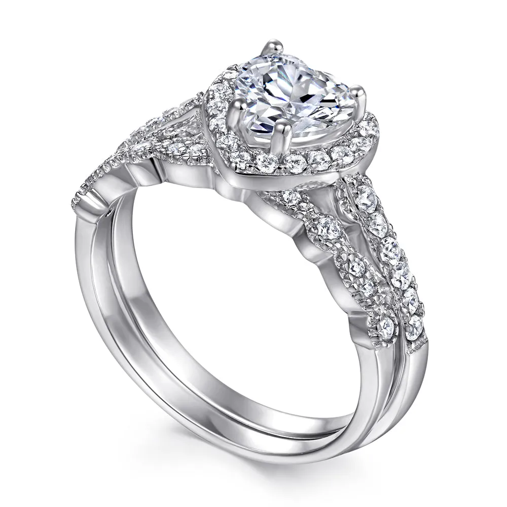 The Scarlett - Silver Wedding Set sold by Vintage Gentlemen product image thumbnail 2