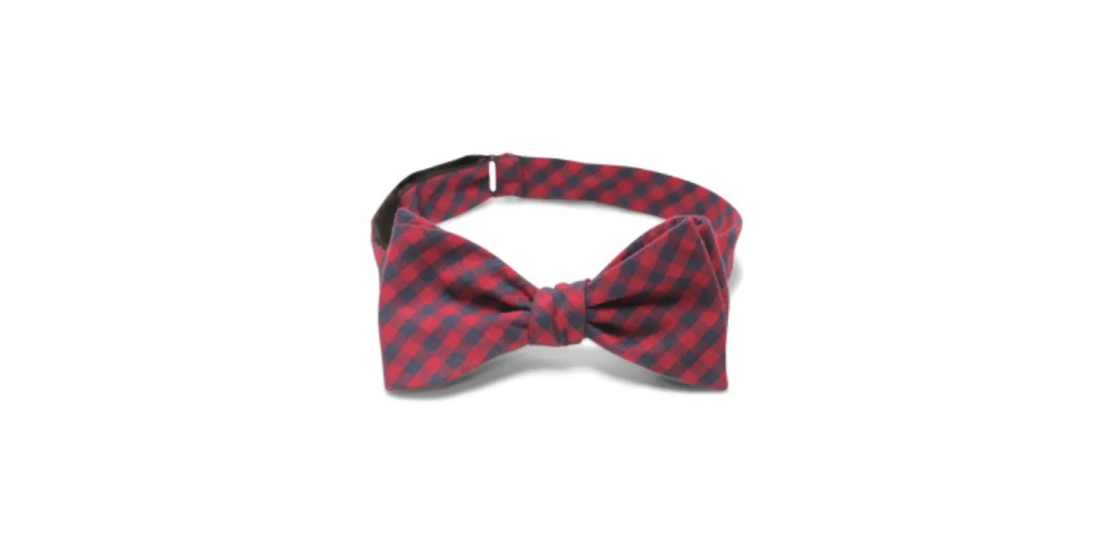 Navy And Red Buffalo Plaid Bow Tie sold by Vintage Gentlemen