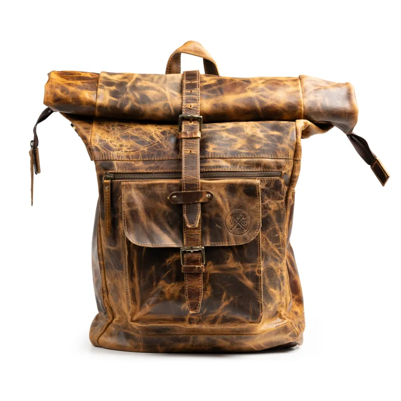 “The Roosevelt” Buffalo Leather Backpack sold by Vintage Gentlemen
