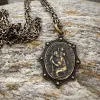 Men's Necklace, Vintage Style St. Christopher, Protection, Protect Us, Patron of travelers, 20 or 24 inches, Antiqued Brass, BR-008 sold by Vintage Gentlemen